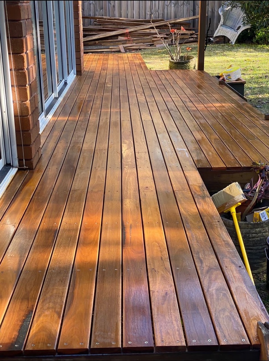 photo of Julian's beautiful decking work